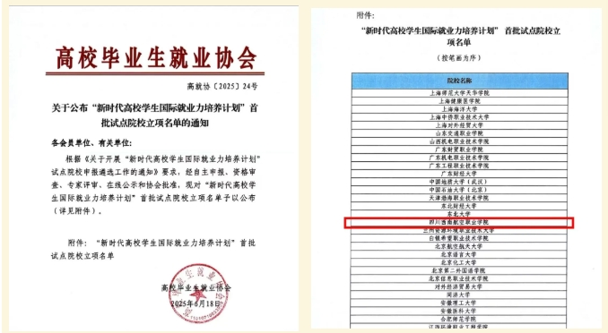 全国首批！西航入选50所“新时代高校国际就业力培养计划”试点院校